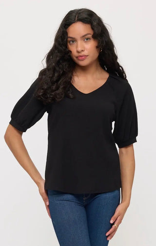 Black Textured Blouse