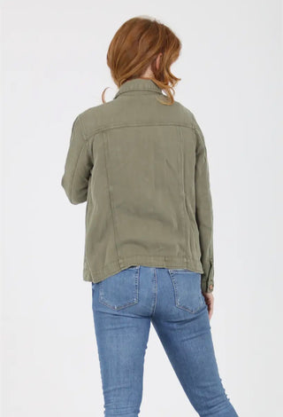 Olive Tencel Washed Jacket