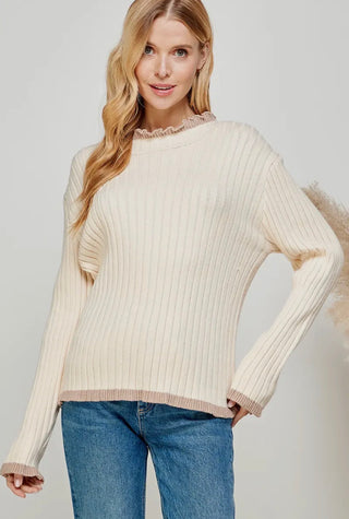 Ivory Ribbed Sweater