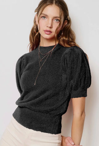 Black Puff Sweater