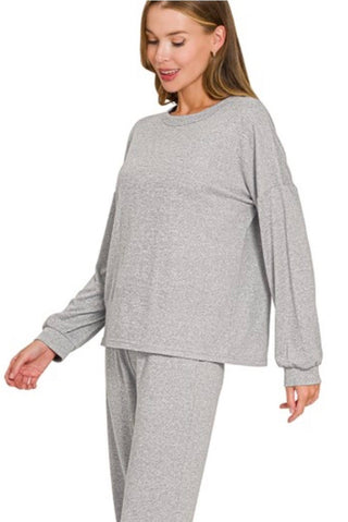 Heather Grey Soft Lounge Top