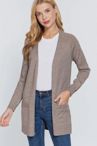 Heather Taupe Cardigan