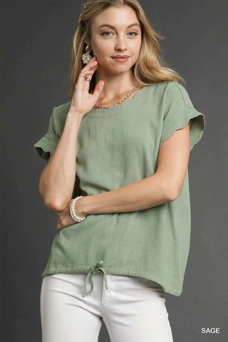 Sage Linen Blouse