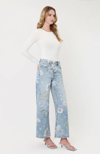 High Rise Vintage Floral Denim