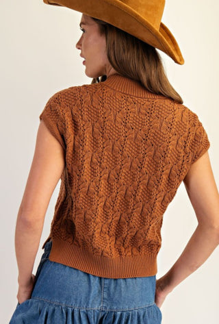 Cinnamon Cable Sweater