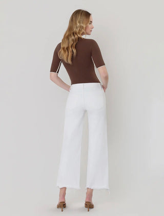 Optic White Wide Leg Denim