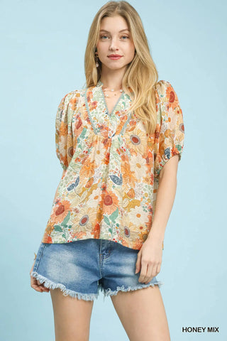 Honey Floral Blouse