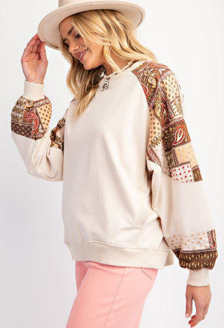 Mixed Sleeve Pullover