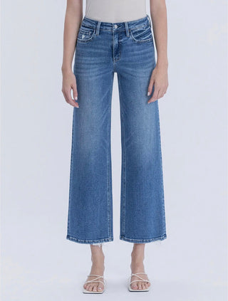 Emma High Rise Ankle Wide Leg Denim