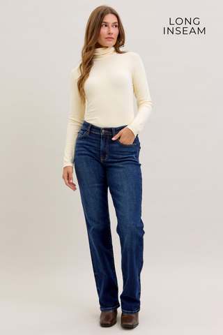 Madison Straight Leg Long Inseam Denim