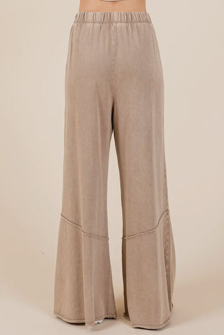 Mineral Wash Wide Leg Pant