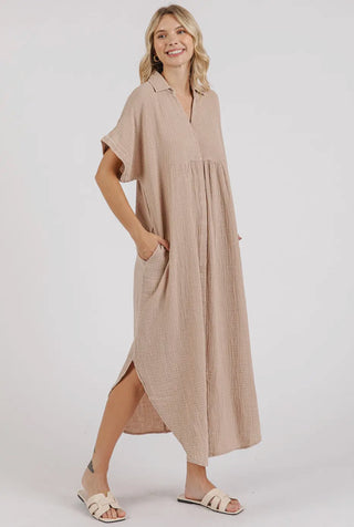 Mineral Wash Midi Dress