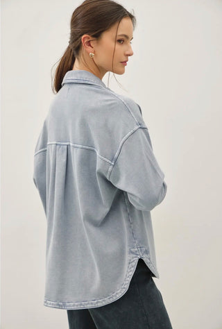 Dusty Blue Ultra Soft Shacket