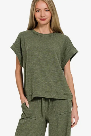 Dark Olive Soft Knit Pant