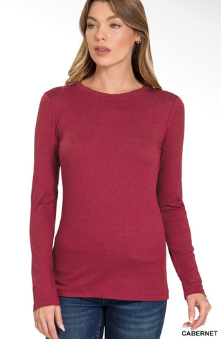 Cabernet Microfiber Long Sleeve Top