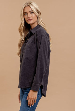 Soft Button Down Shacket