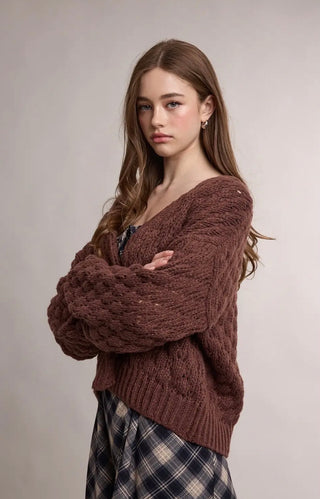 Espresso Chunky Cardigan Sweater