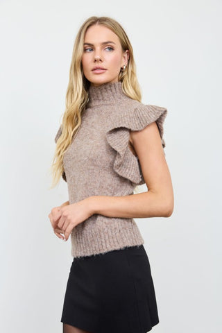 Ruffle Sleeve Sweater