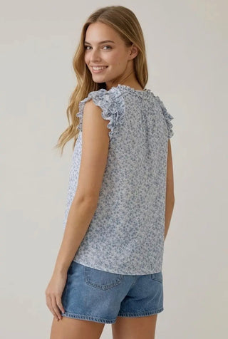 Blue Abstract Blouse