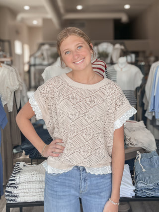 Natural Crochet Sweater
