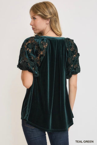 Teal Luxe Blouse