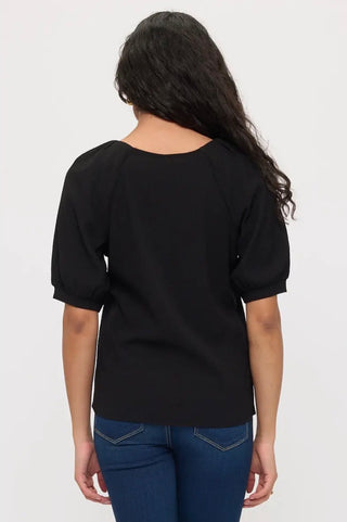 Black Textured Blouse
