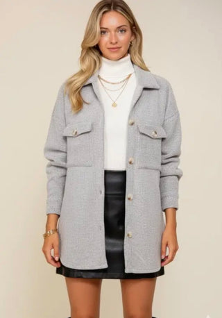 Grey Soft Shacket
