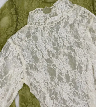 White Lace Layer Top