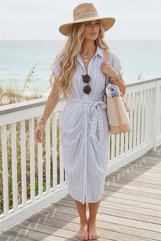 Stripe Button Down Dress