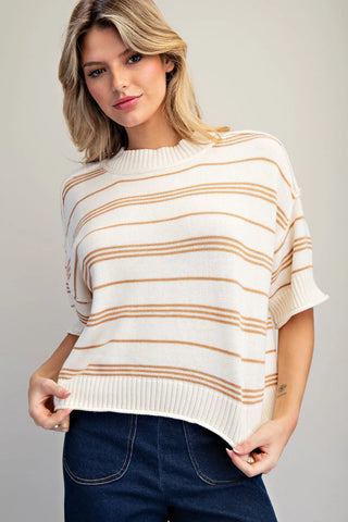 Honey Oat Stripe Sweater