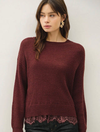 Coco Lace Hem Sweater