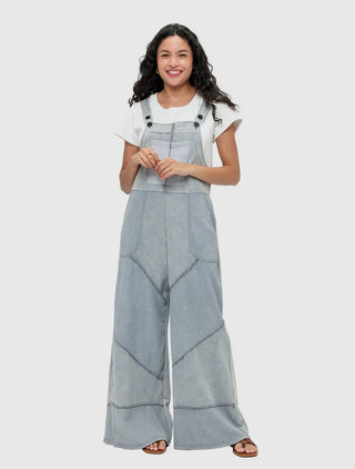 Grey Patchwork Jumpsuit