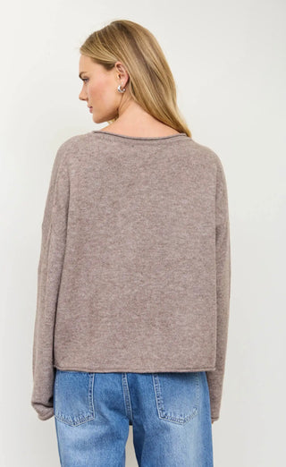 Mocha Seam Detail Sweater