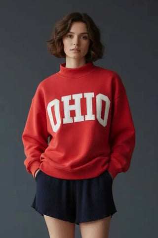OHIO Red Mockneck Sweatshirt