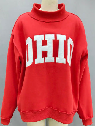 OHIO Red Mockneck Sweatshirt
