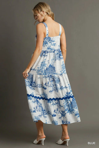 Toile Ric Rac Trim Dress