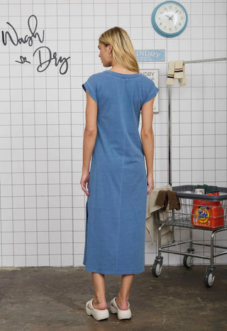 Dark Denim T-Shirt Midi Dress