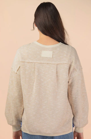 Beige Mix Knit Top