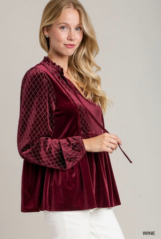 Velvet Sparkle Charm Top