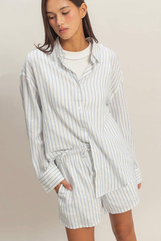 Blue Stripe Button Down