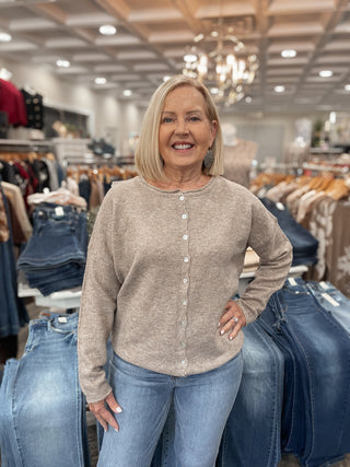 Mocha Soft Cardigan Sweater