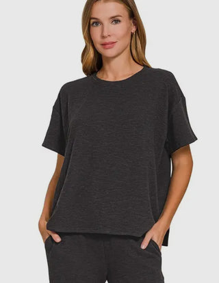 Black Casual Knit Top