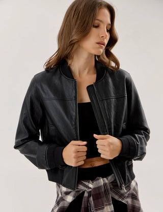 Black Vegan Leather Jacket
