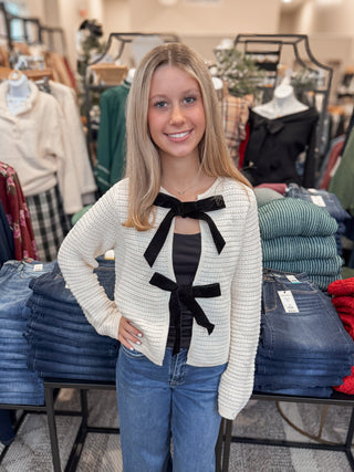 Bow Trim Cardigan