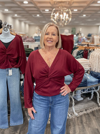 Burgundy Twist Top