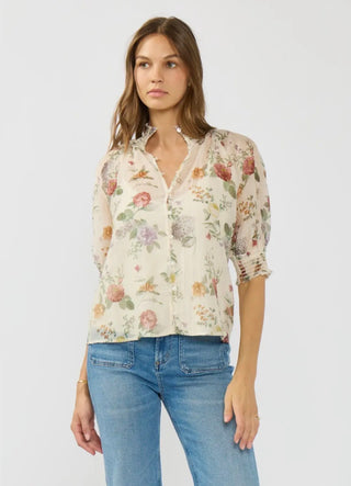 Ivory Rose Floral Blouse