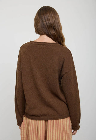 Brown Textured Sweater