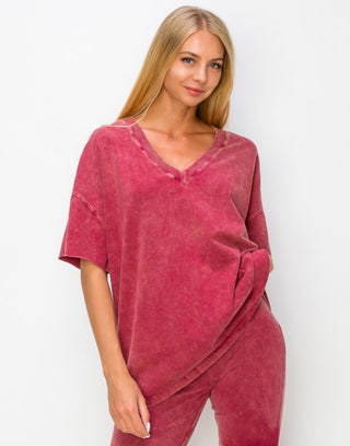 Burgundy Mineral Top