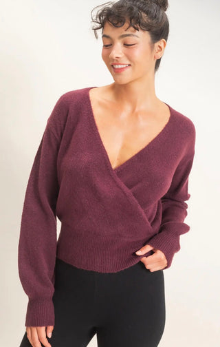 Plum Wrap Sweater