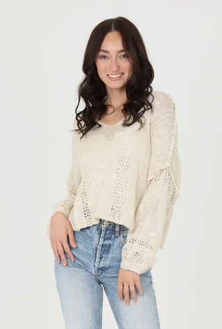Ivory Crochet Pullover